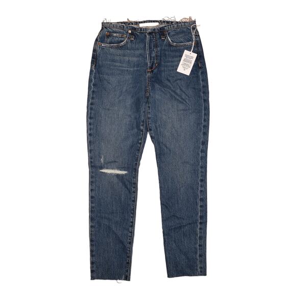 JOE'S JEANS NEW $198 The Kass Ankle Straight Jeans Distressed Raw Hem‎ Size 24 - Picture 1 of 5